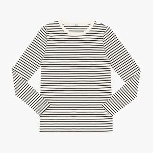 T by Alexander Wang Black White‎ Stripes Crew Long Sleeve Shirt Large Classic